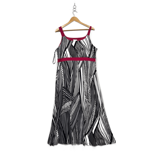 Millers Womens Black White Red Sleeveless Maxi Size 18 Dress