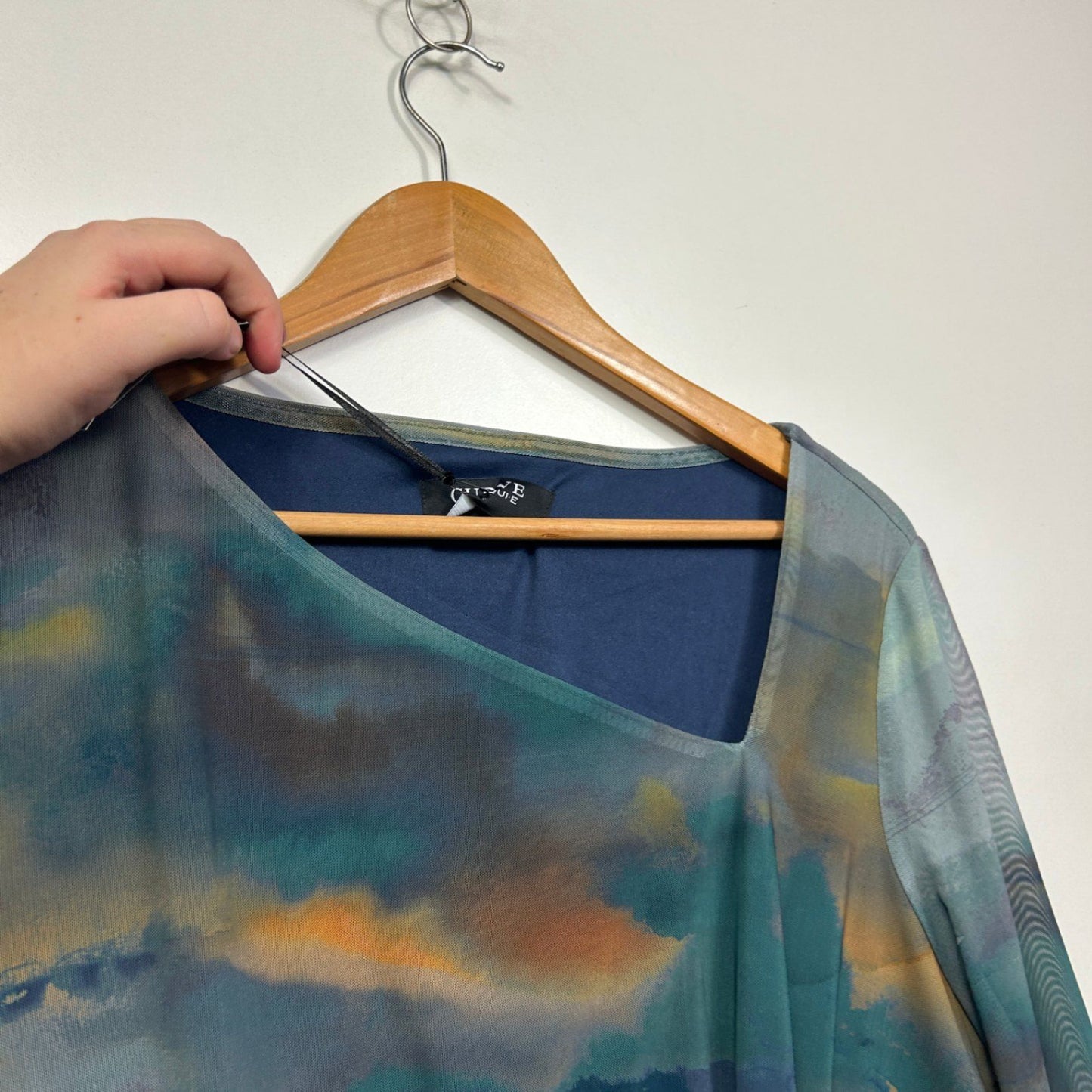 Jacqui E Curve Short Sleeve Multicoloured Shift Dress Size 16 Plus