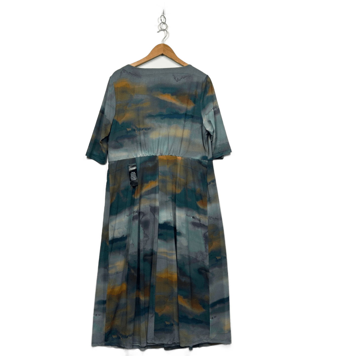 Jacqui E Curve Short Sleeve Multicoloured Shift Dress Size 16 Plus