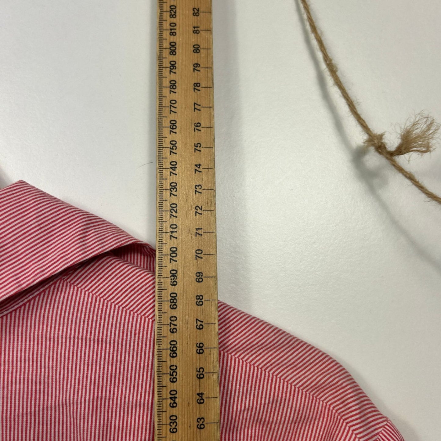 Noni B Red White Striped Long Sleeve Pleated Button Up Shirt Size 18