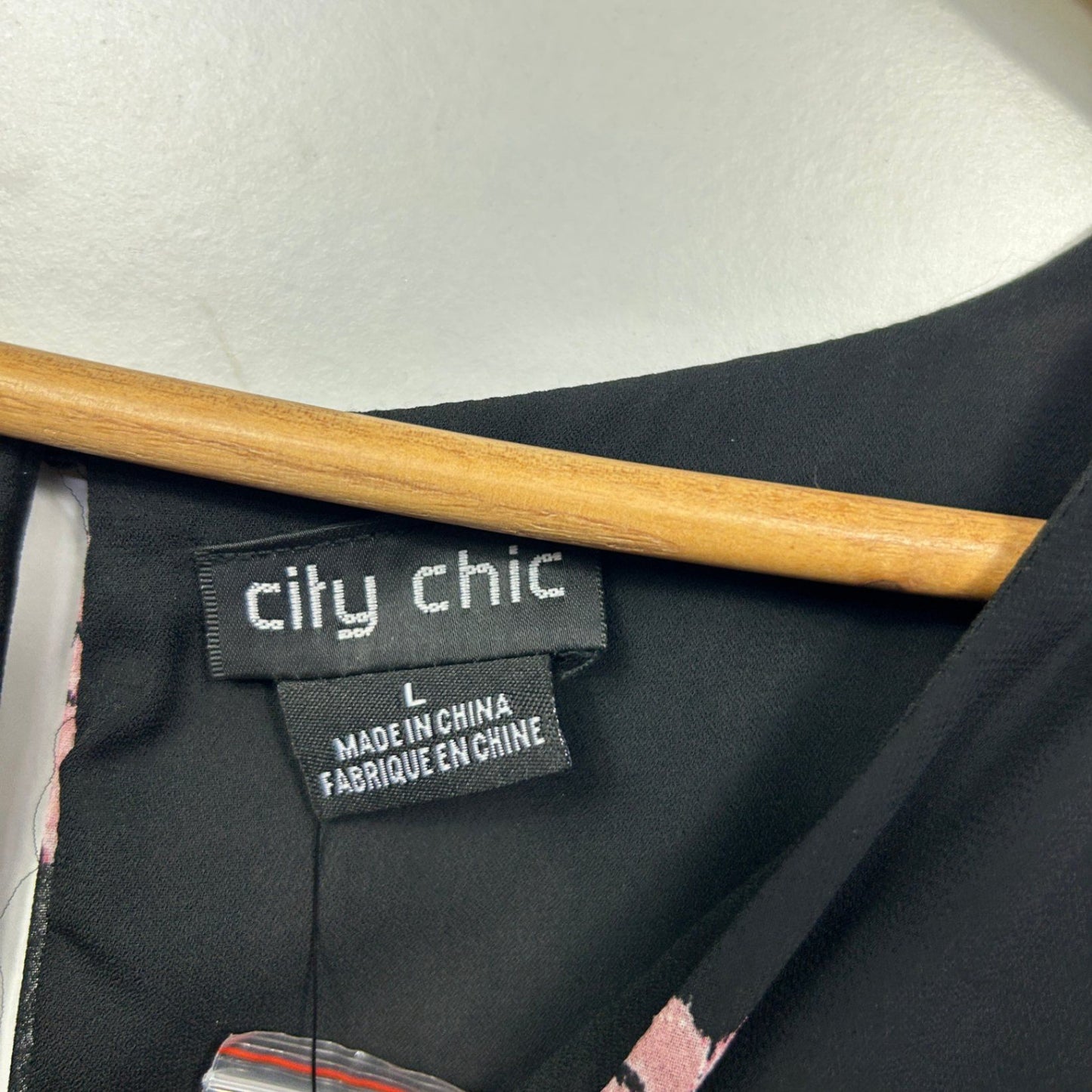 City Chic Black Pink Long Sleeve Floral Cocktail Fit & Flare Size 20