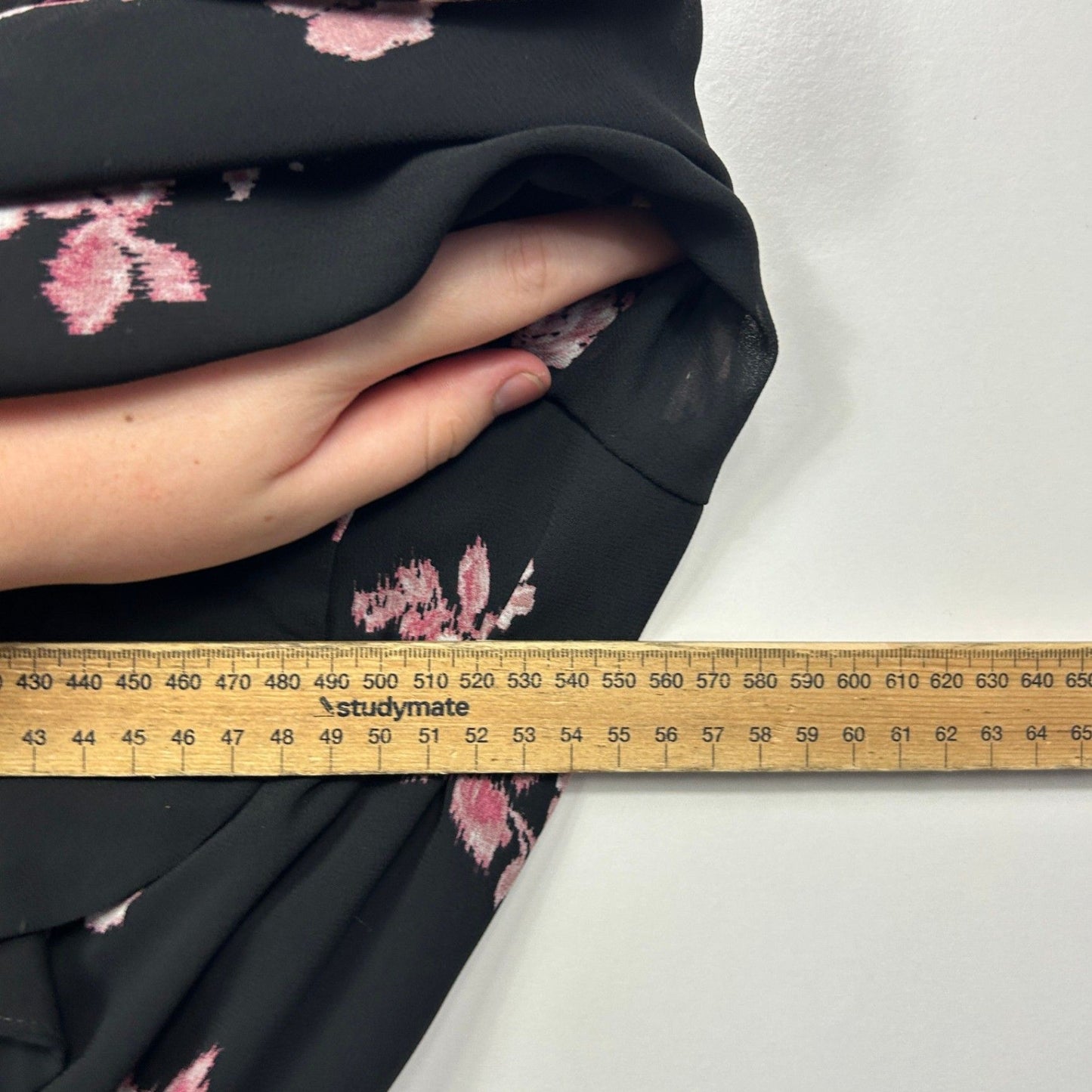 City Chic Black Pink Long Sleeve Floral Cocktail Fit & Flare Size 20