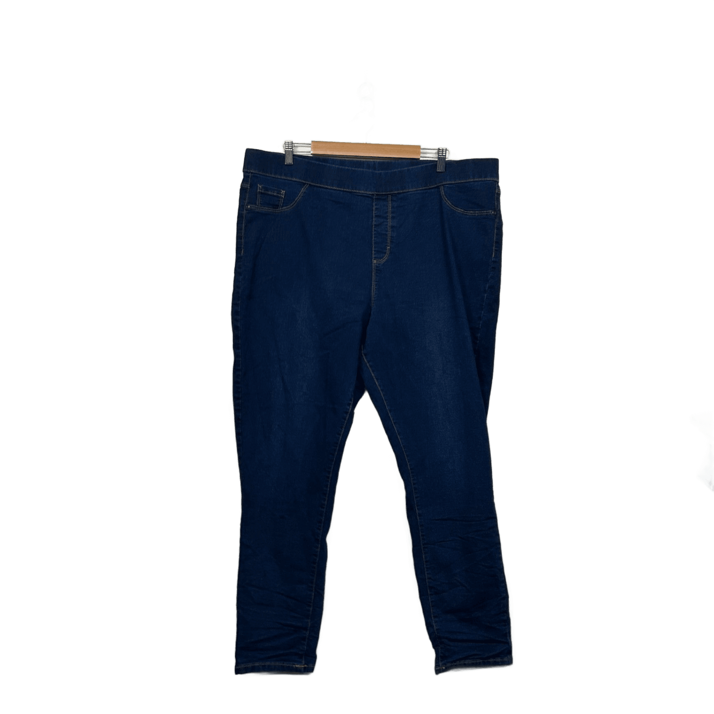 Avella Dark Blue Cotton Blend Pull On Denim Pants Jeggings Size 24