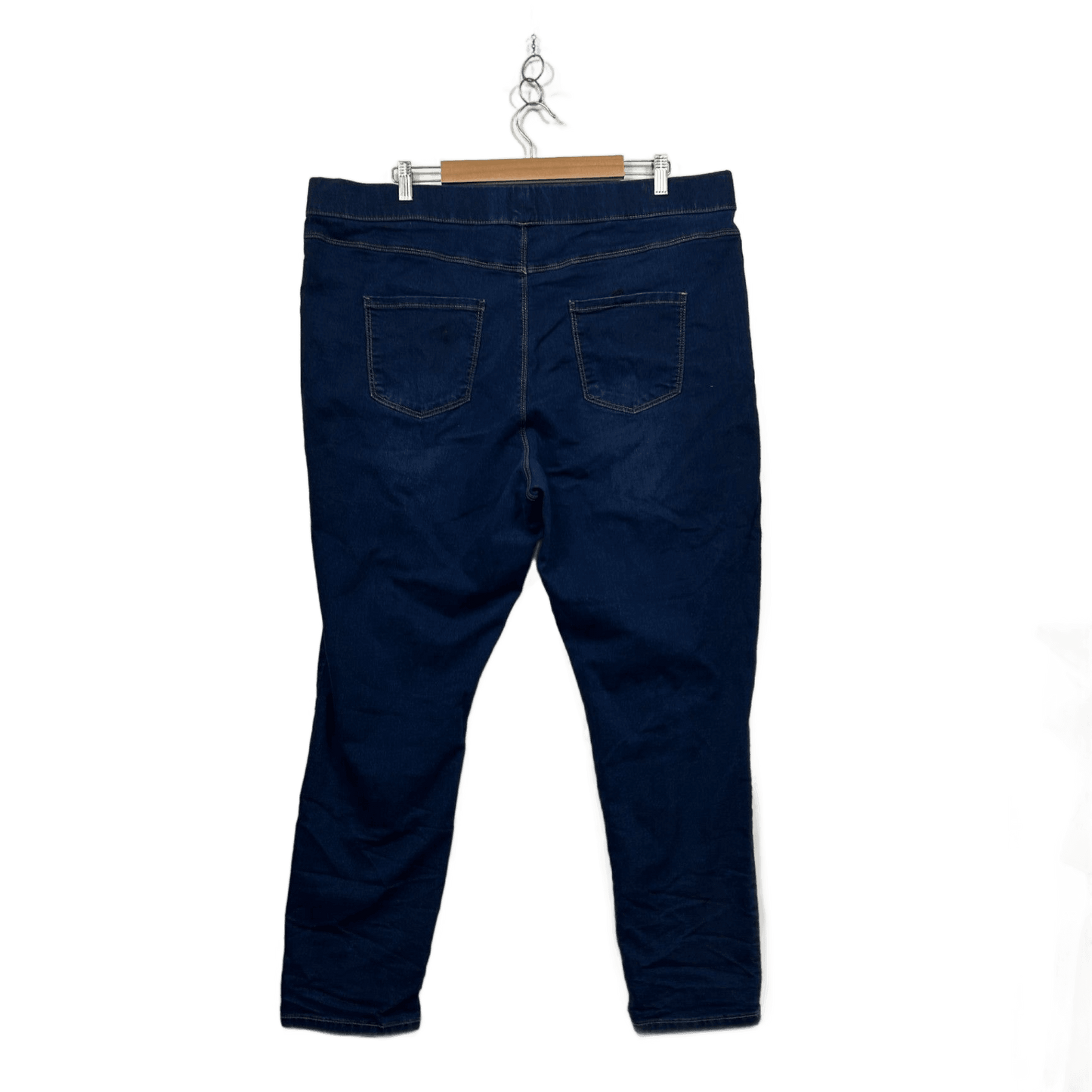 Avella Dark Blue Cotton Blend Pull On Denim Pants Jeggings Size 24