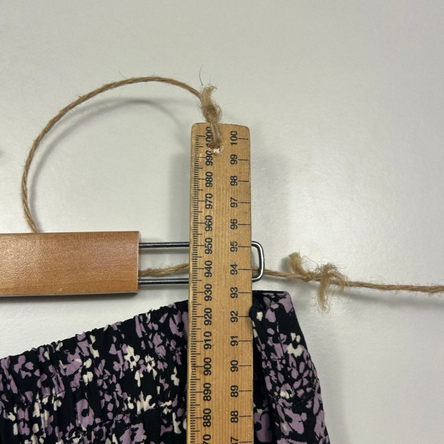 Anko Womens Black Purple Viscose Floral Maxi Skirt Size 14