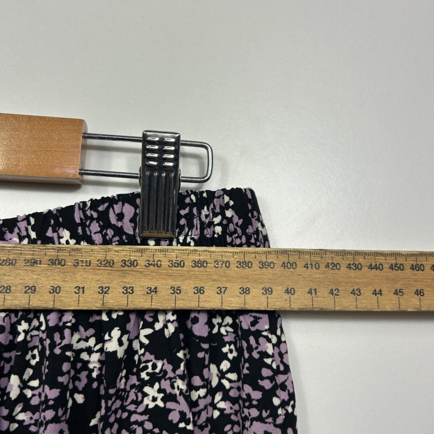 Anko Womens Black Purple Viscose Floral Maxi Skirt Size 14