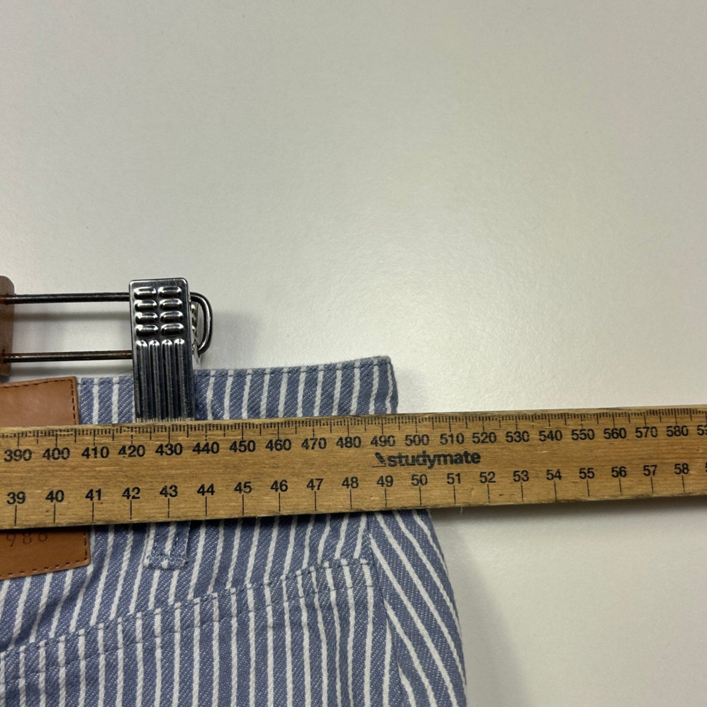 Mossimo Womens Blue White Striped Mini Skirt Size 18