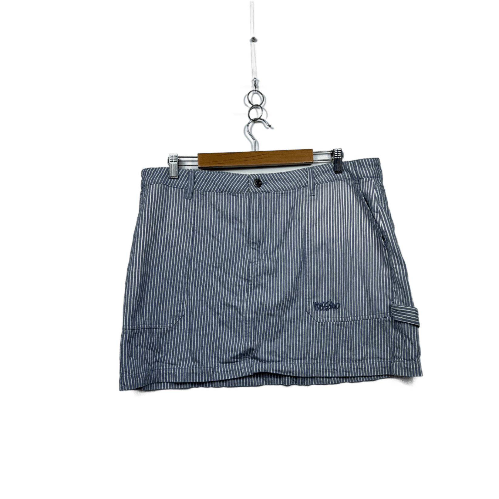 Mossimo Womens Blue White Striped Mini Skirt Size 18