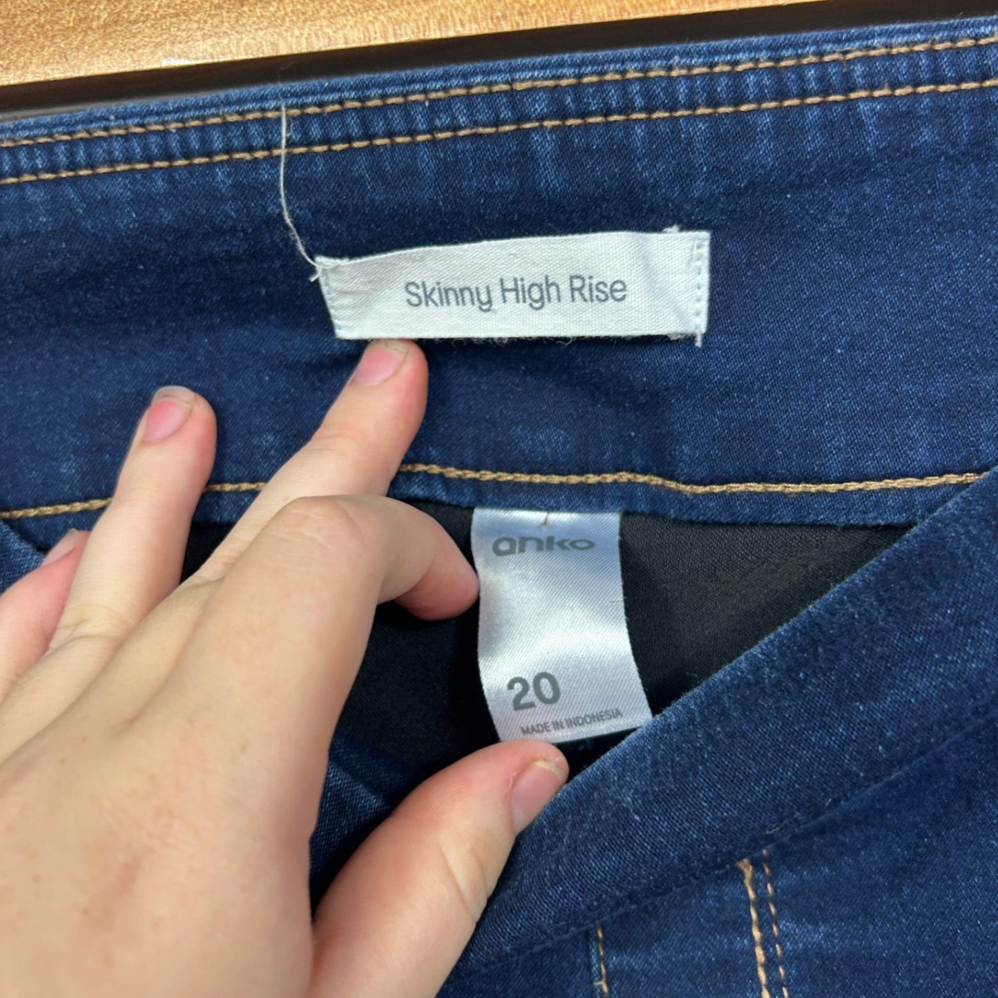 Anko Skinny High Rise Denim Jeggings Jeans Pants Size 20