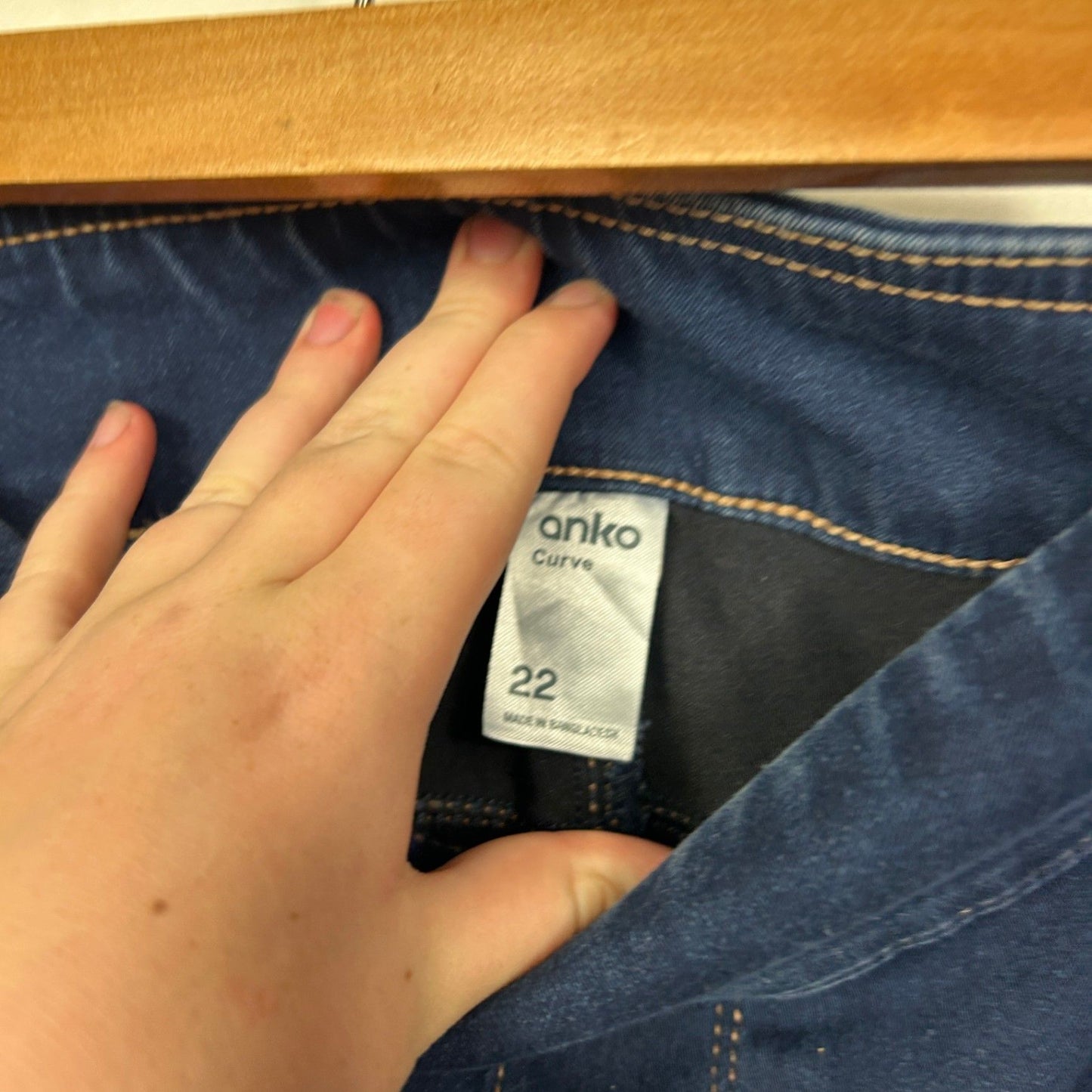 Anko Womens Blue Cotton Blend Fit Jeggings Pants Jeans 22