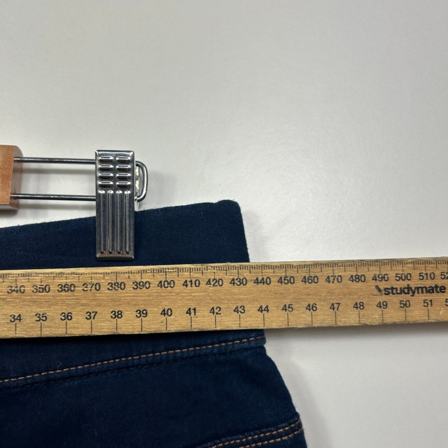 Katies Dark Blue Pull On Denim Pencil Skirt Size 16