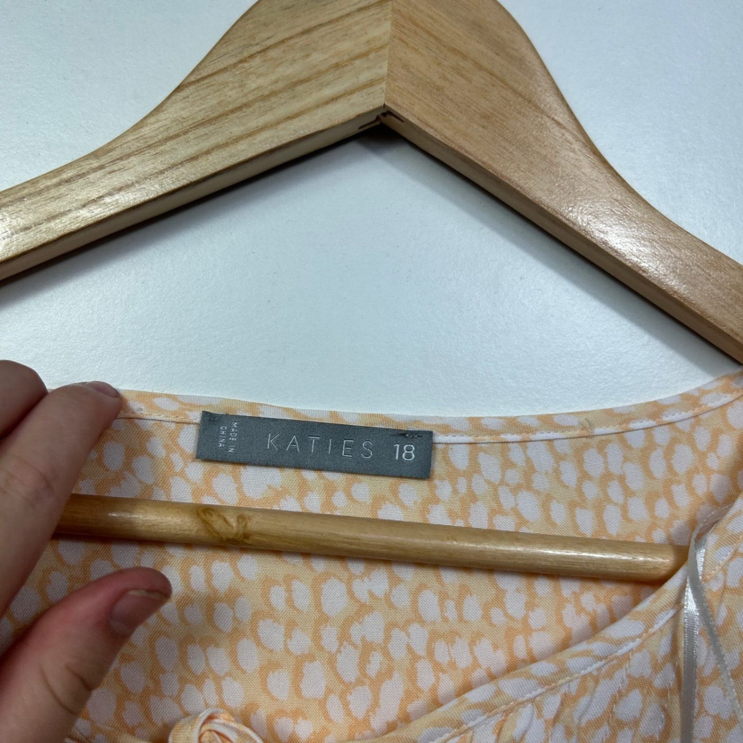 Katies Womens Peach Viscose Long Sleeve Relaxed Fit Blouse Top Size 18