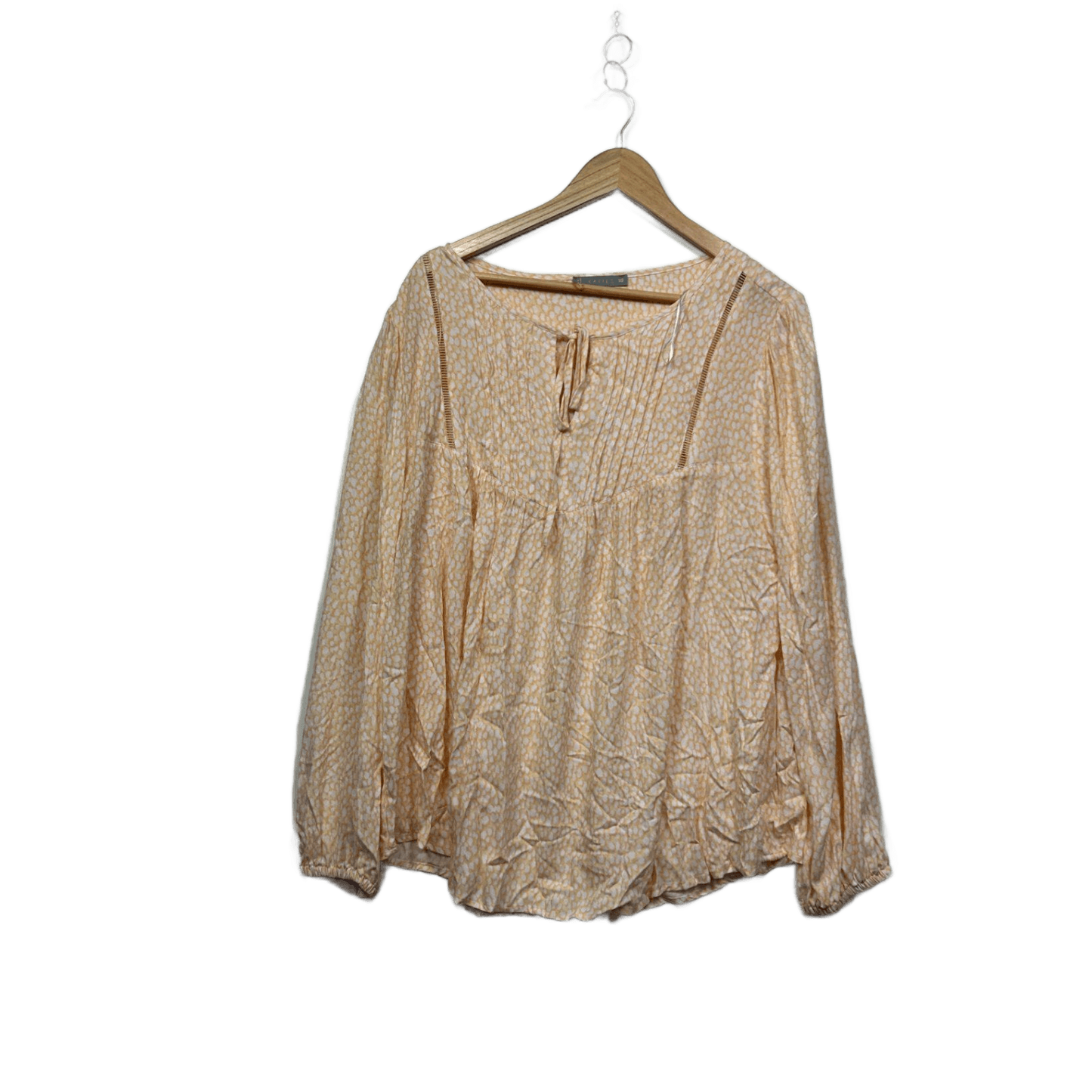 Katies Womens Peach Viscose Long Sleeve Relaxed Fit Blouse Top Size 18