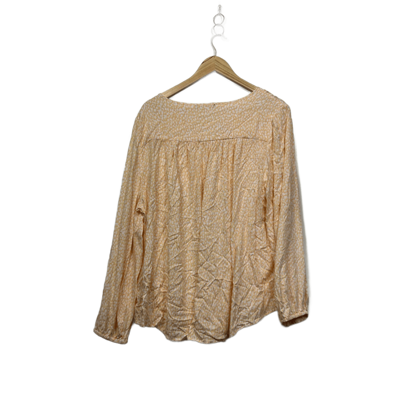 Katies Womens Peach Viscose Long Sleeve Relaxed Fit Blouse Top Size 18