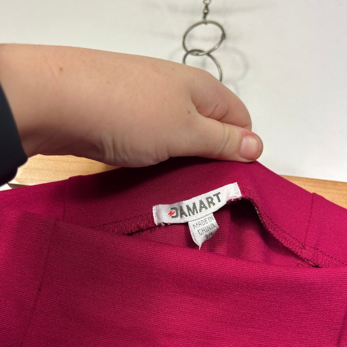 Damart Womens Red Midi Length A-line Skirt Size 14