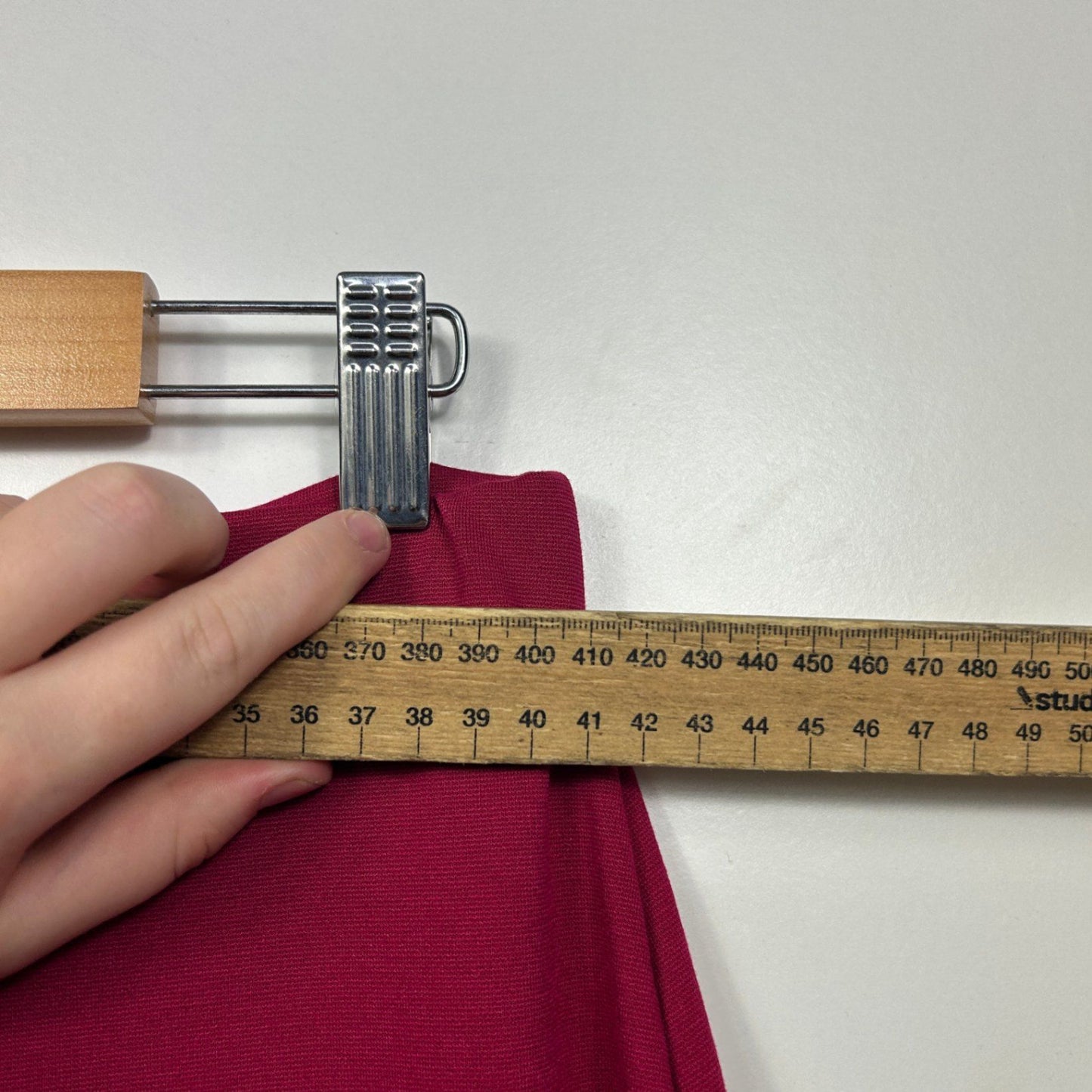 Damart Womens Red Midi Length A-line Skirt Size 14