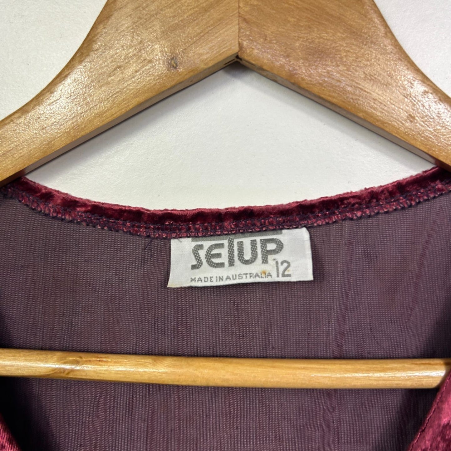 Vintage Velvet Vest Top Size 12