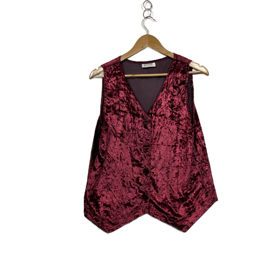 Vintage Velvet Vest Top Size 12