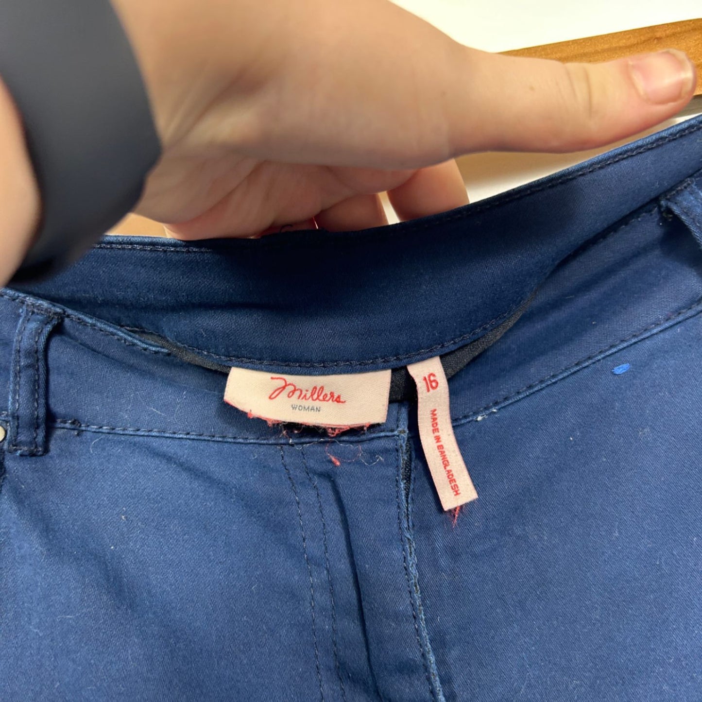 Millers Womens Blue Cropped Pants Size 16