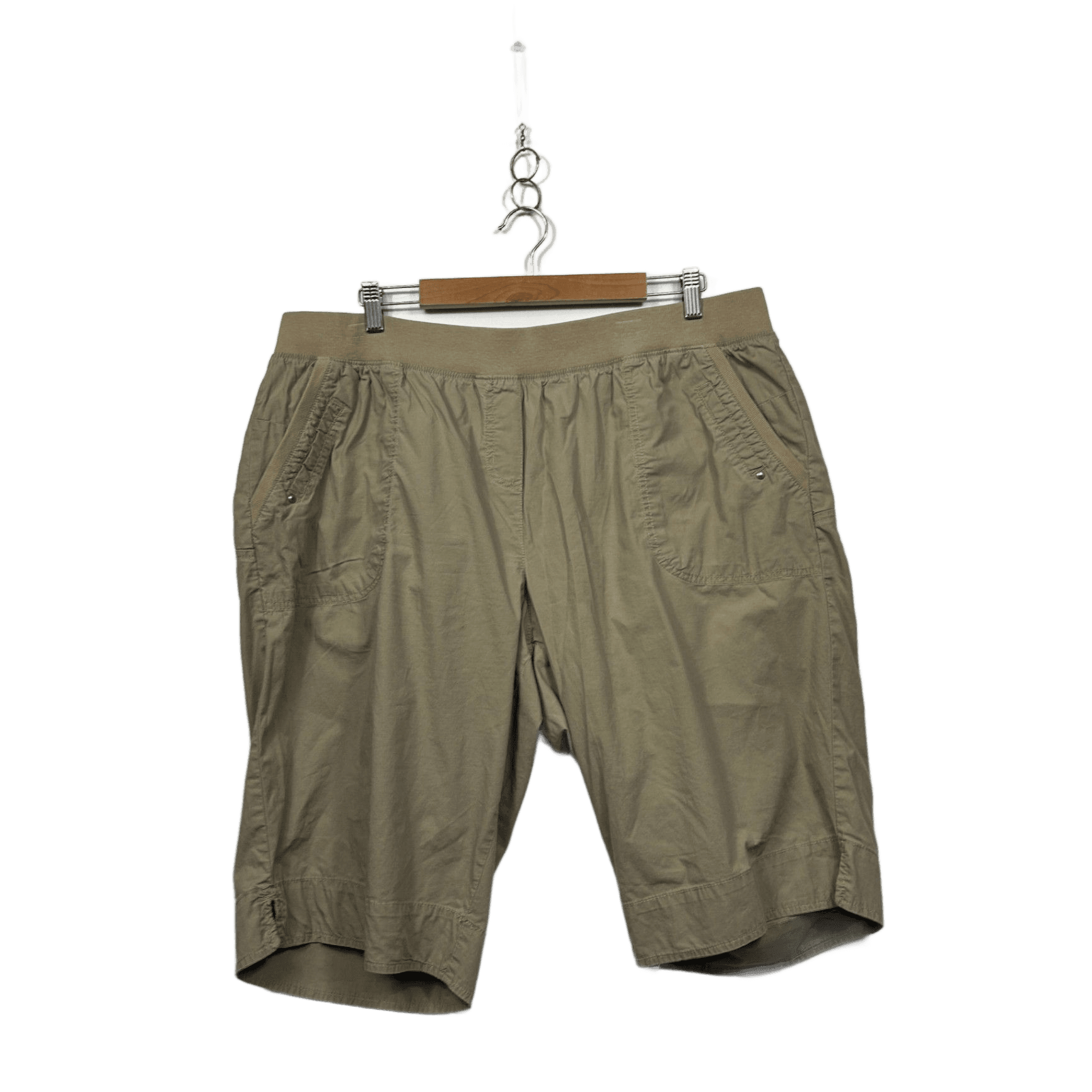 Autograph Womens Beige Pockets Casual Shorts Size 18