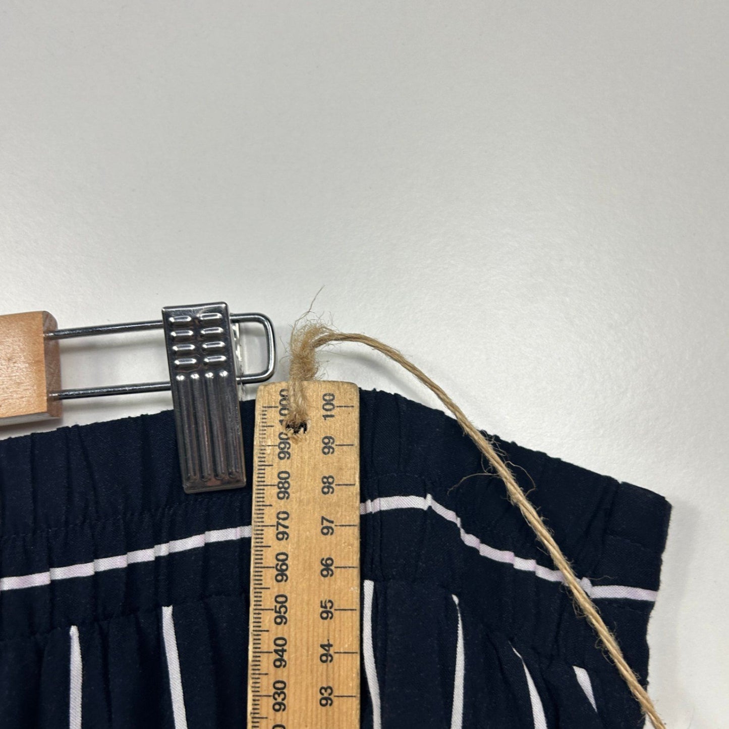 Belle Curve Womens Navy White Pockets Stripe Pants Size 22