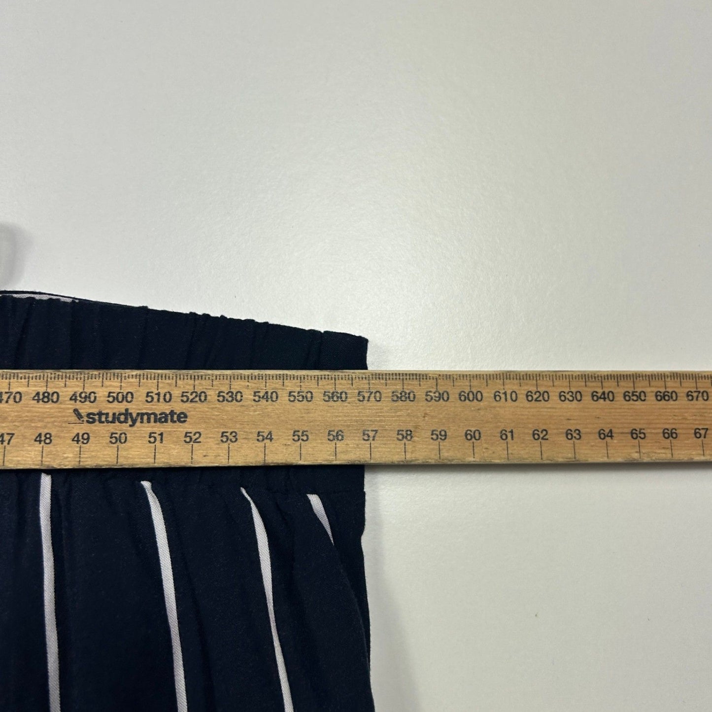 Belle Curve Womens Navy White Pockets Stripe Pants Size 22