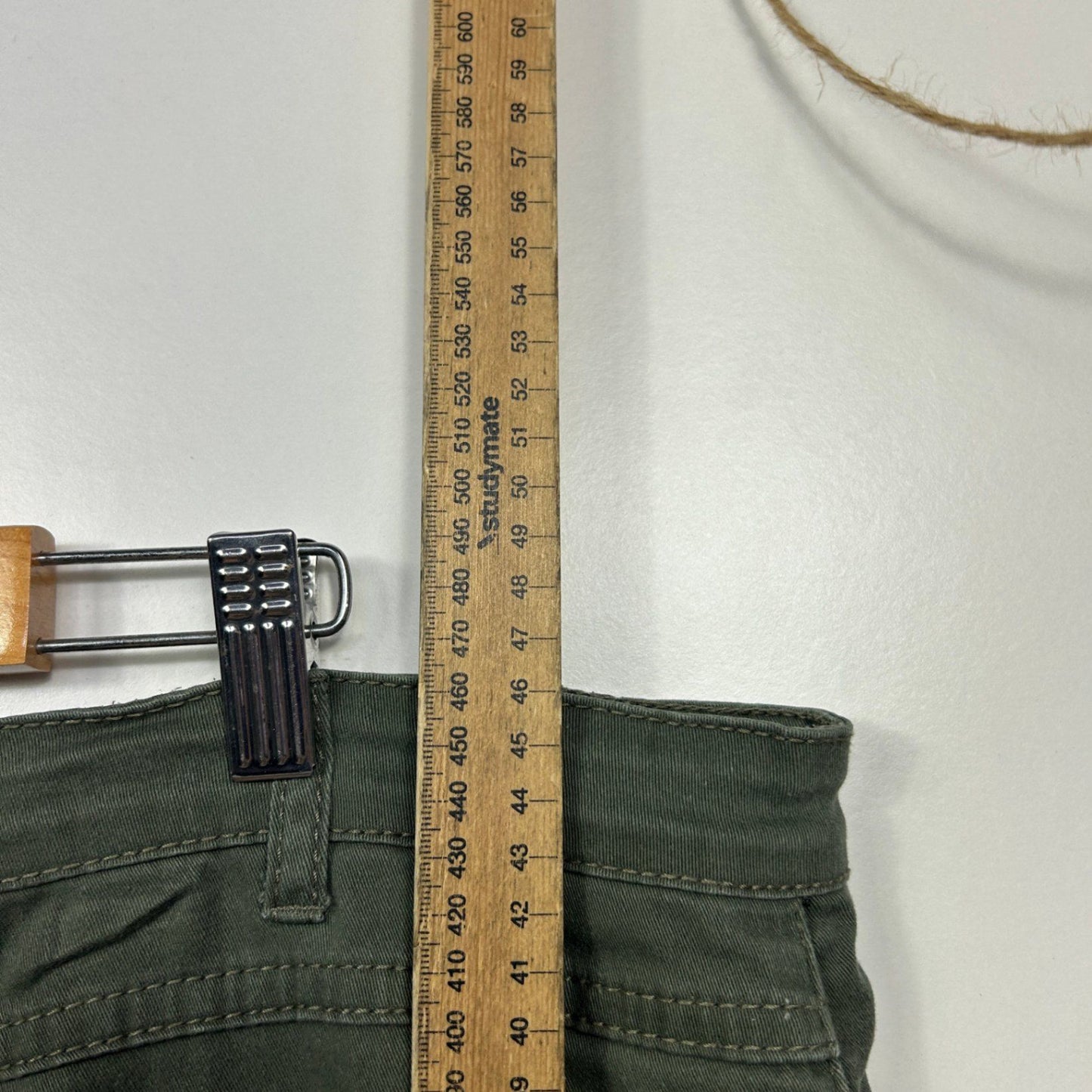 Breakers Womens Olive Green Cotton Bermuda Shorts Size 26