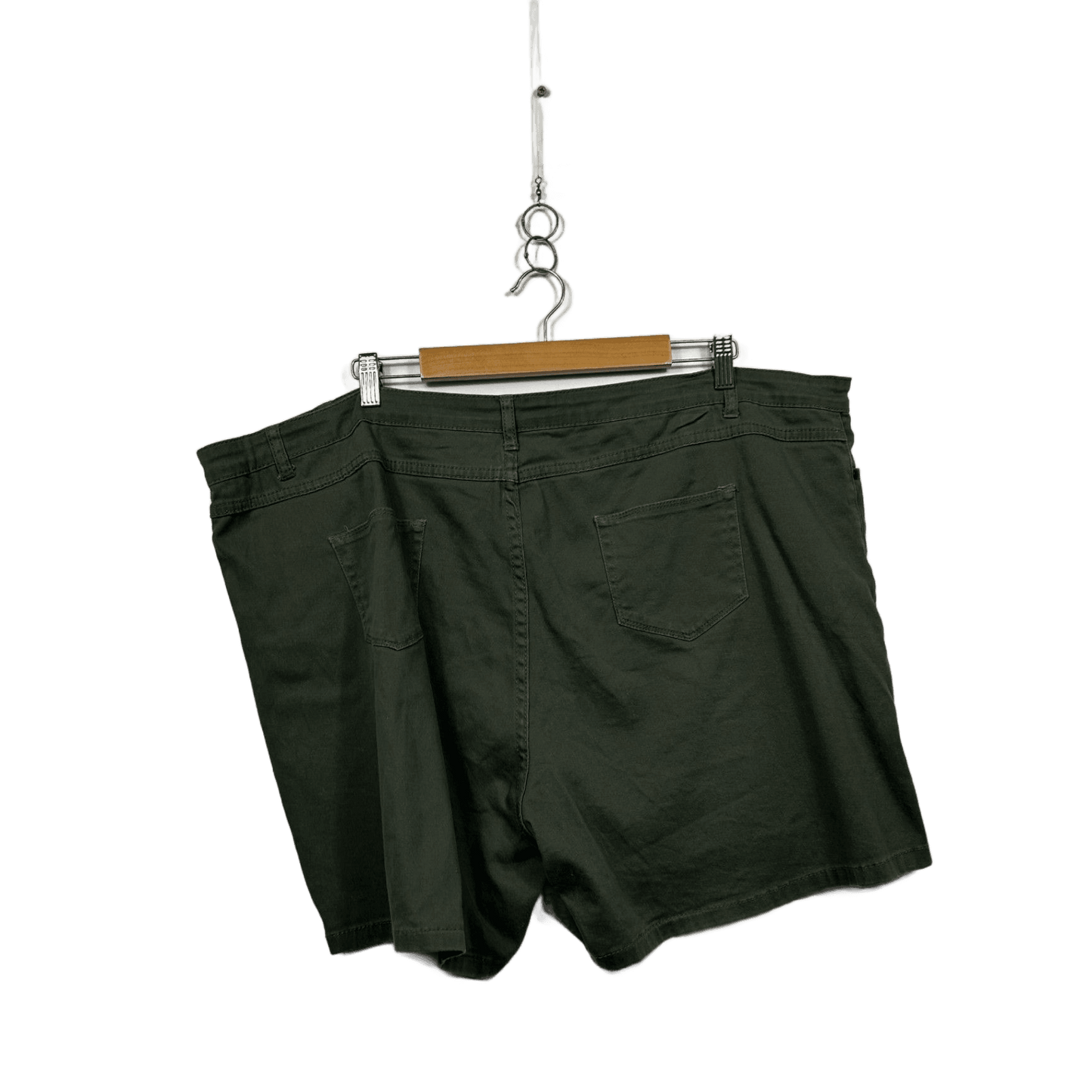 Breakers Womens Olive Green Cotton Bermuda Shorts Size 26