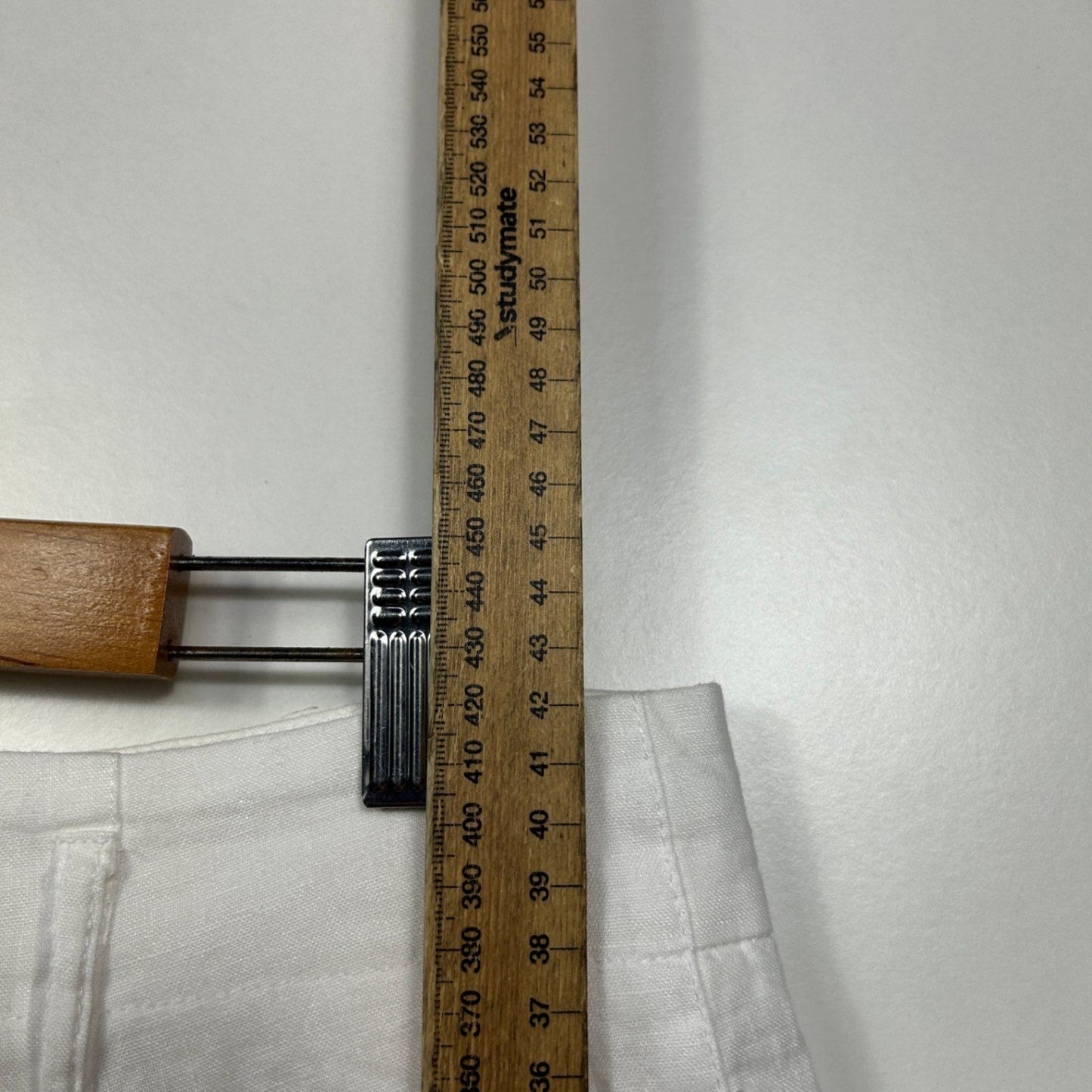 Portmans Womens White Pockets Linen Blend Shorts Size 14