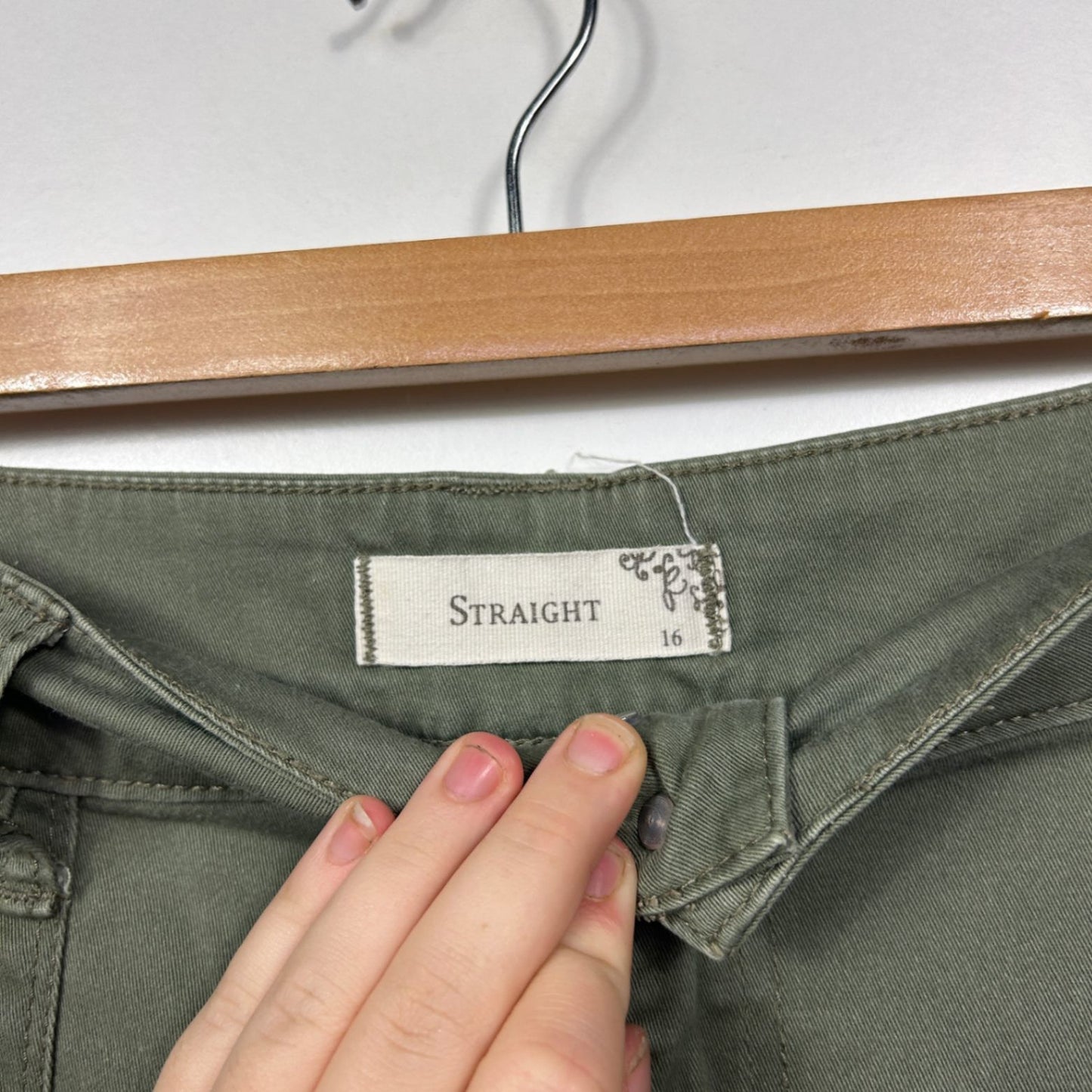 Target Olive Green Straight Fit Cotton Blend Shorts Size 16