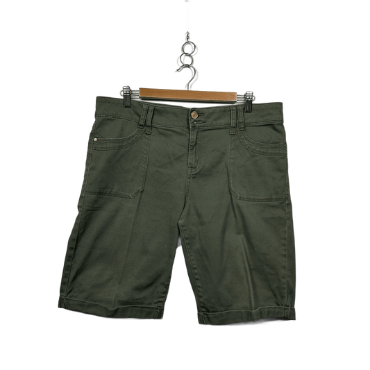 Target Olive Green Straight Fit Cotton Blend Shorts Size 16