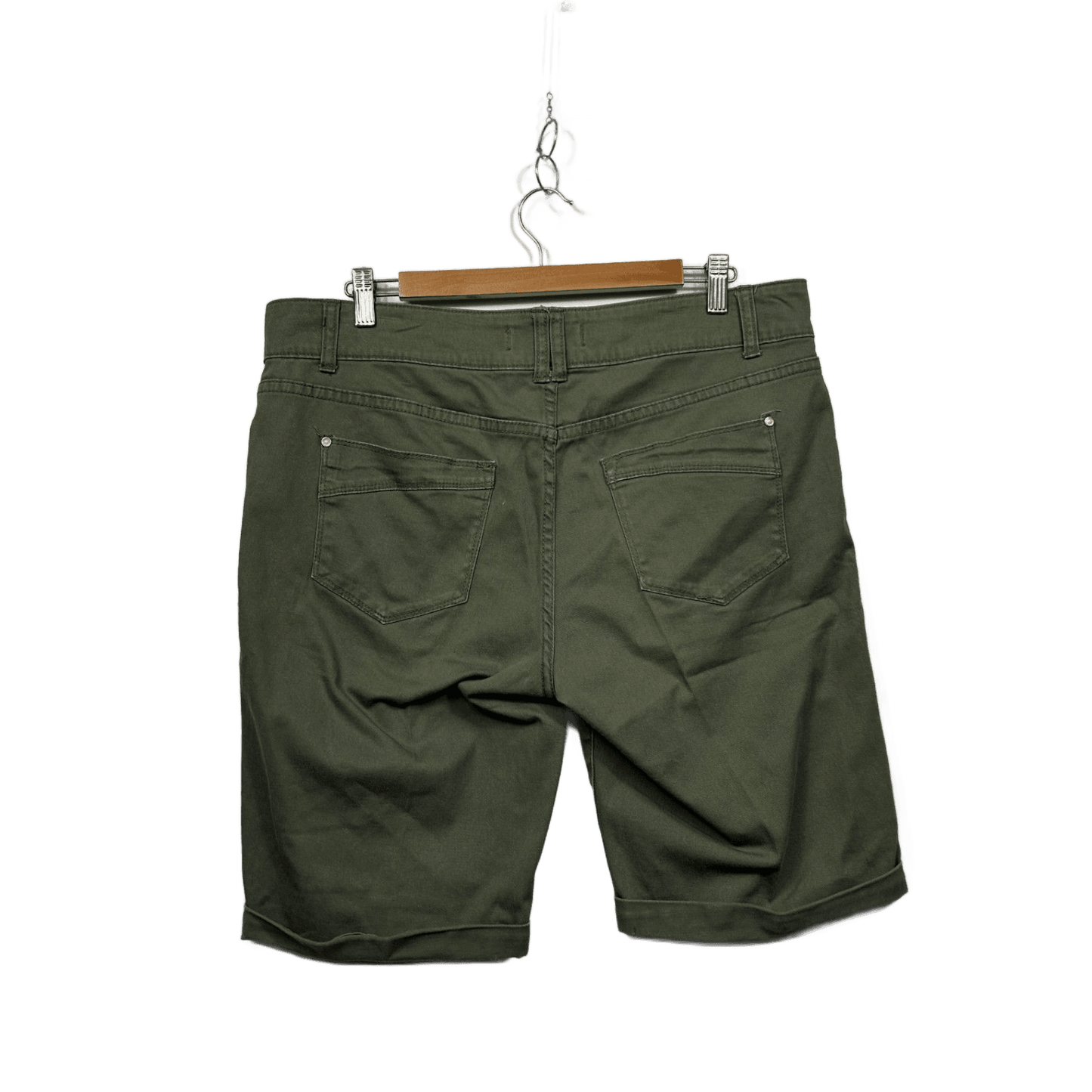 Target Olive Green Straight Fit Cotton Blend Shorts Size 16