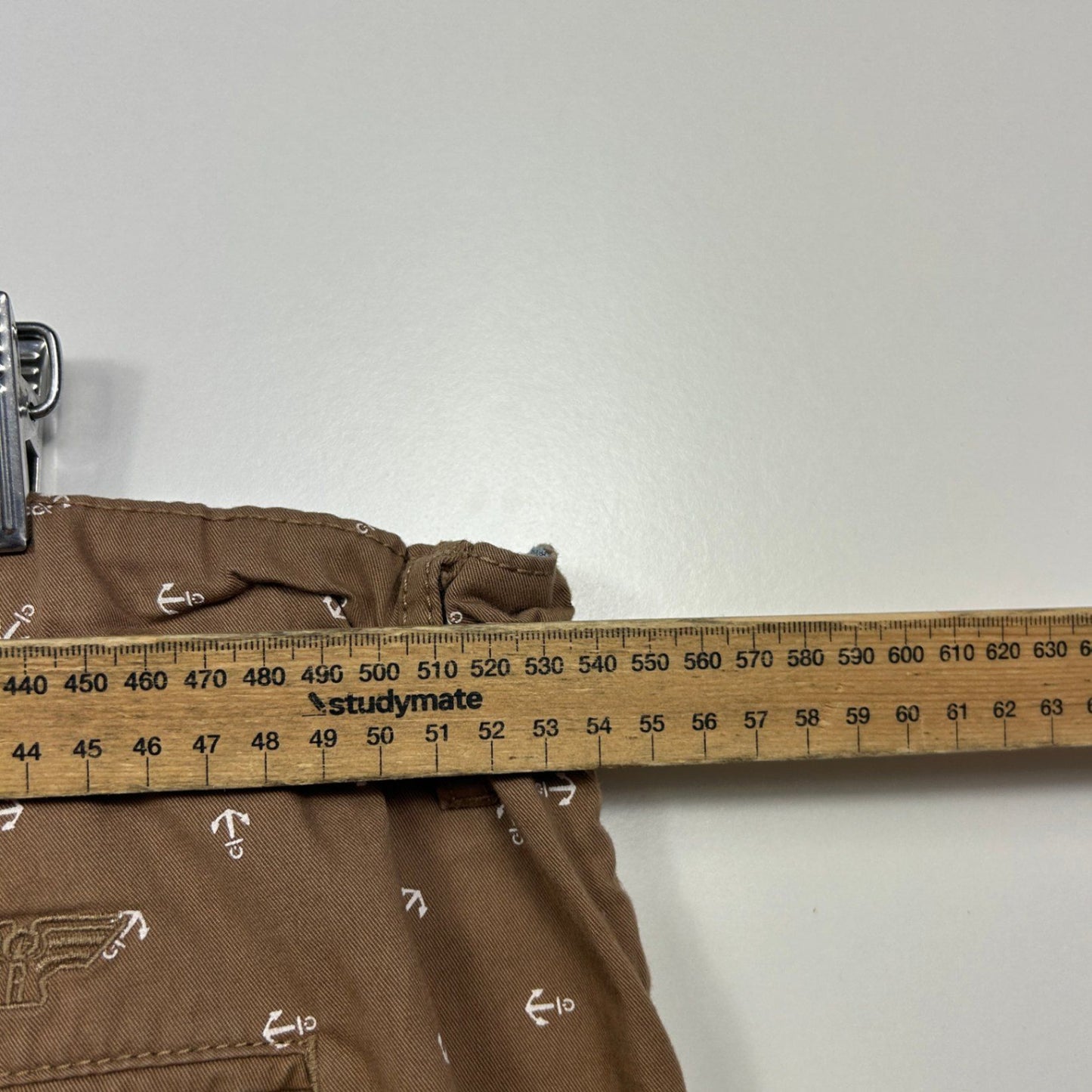 Rivers Mens Brown Anchors Sailing Nautical Casual Shorts Size 44