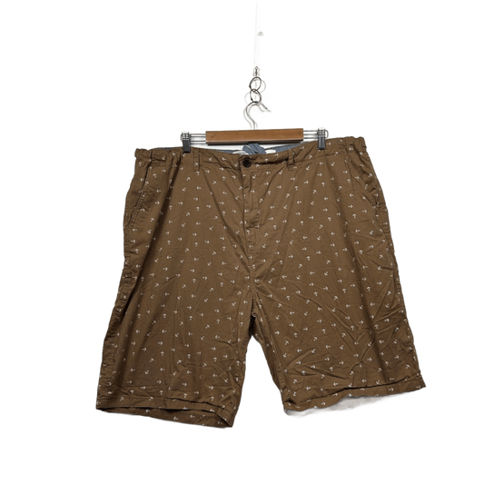 Rivers Mens Brown Anchors Sailing Nautical Casual Shorts Size 44