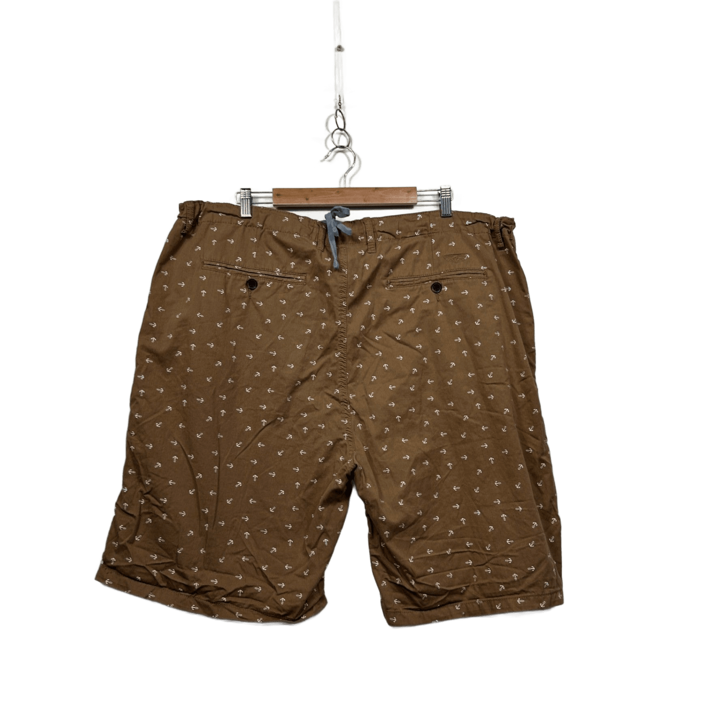 Rivers Mens Brown Anchors Sailing Nautical Casual Shorts Size 44