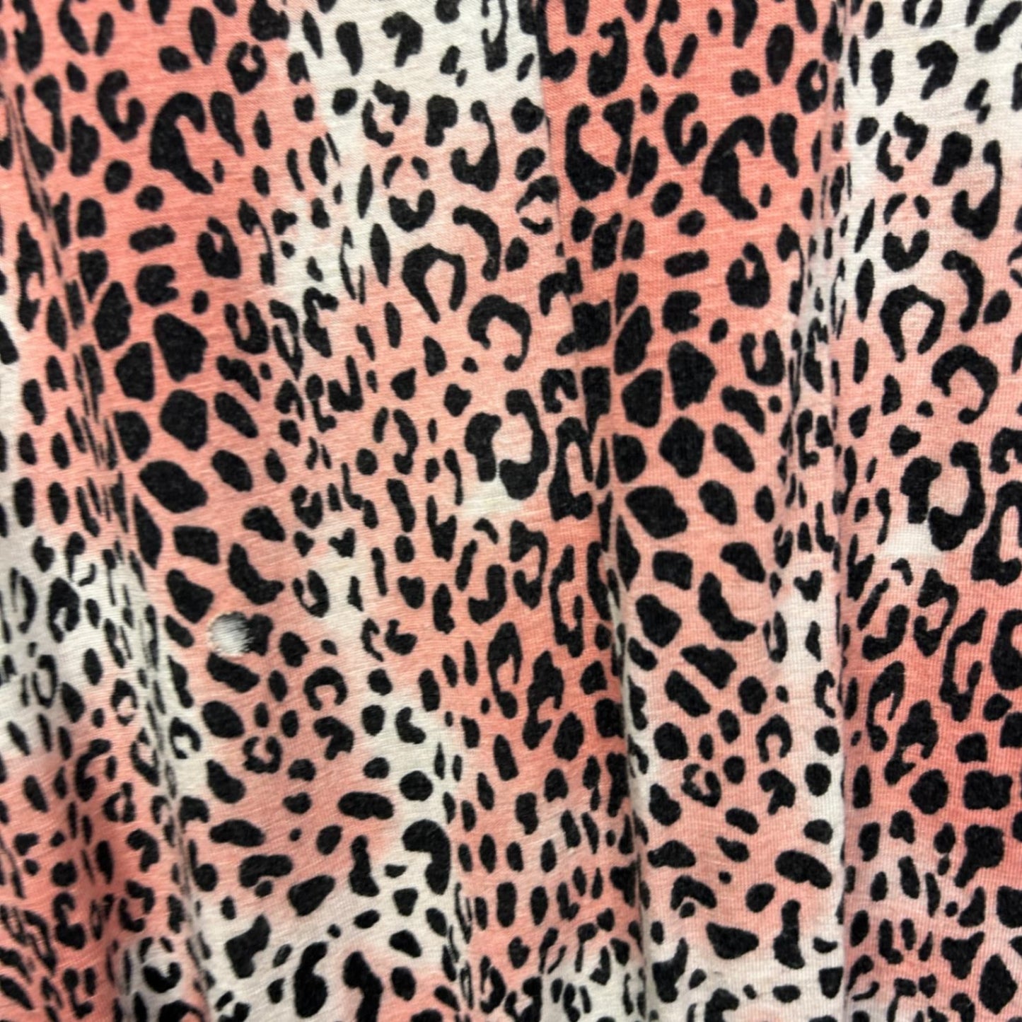 Avella Animal Print Linen Blend Short Sleeve Tunic Top Blouse Size 18