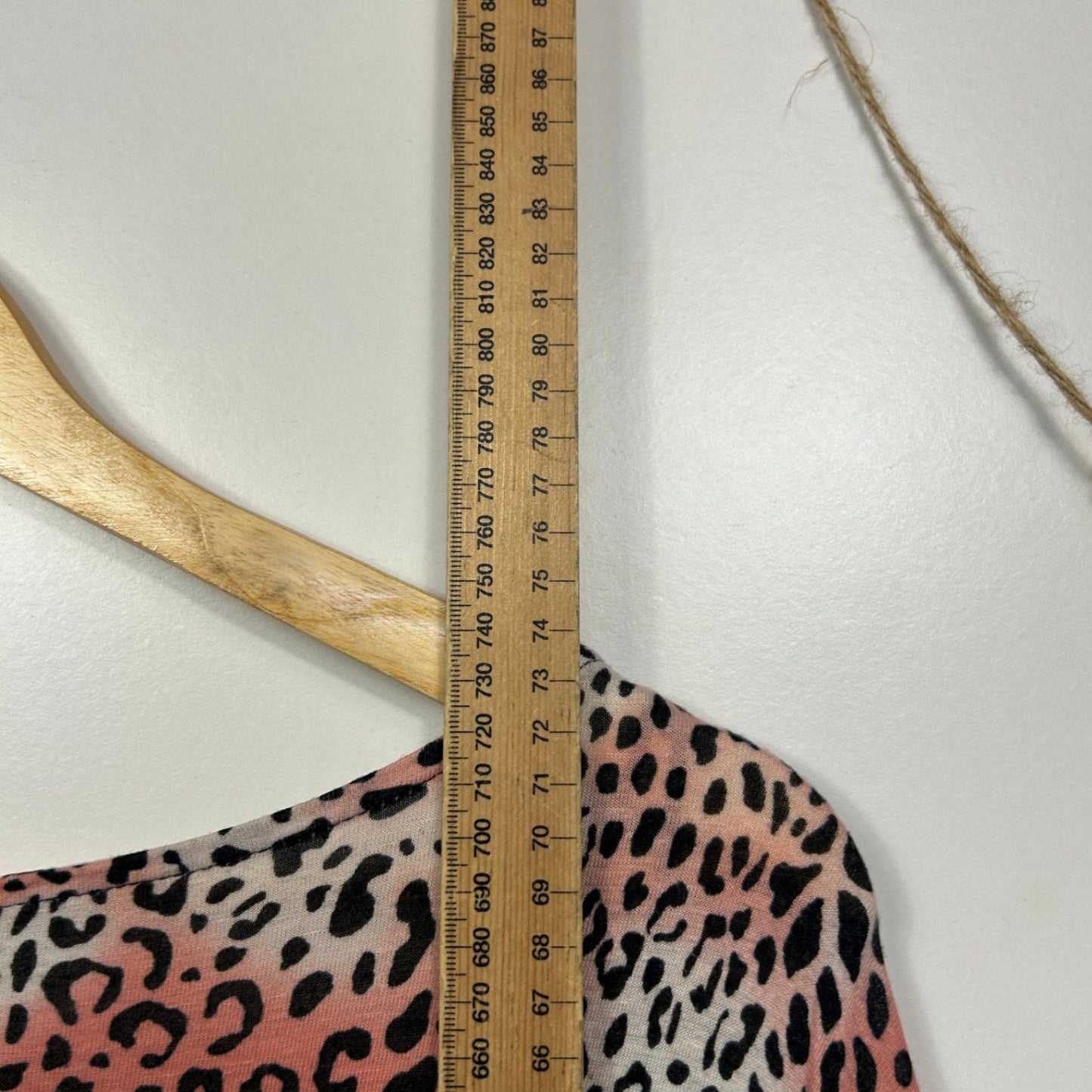 Avella Animal Print Linen Blend Short Sleeve Tunic Top Blouse Size 18