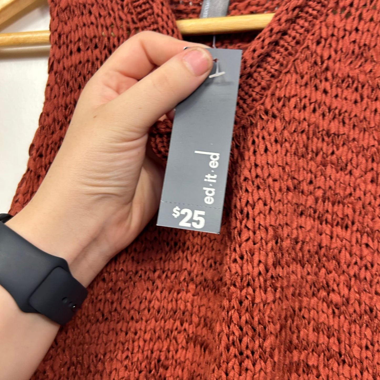 New Edited  Rust Brown Sleeveless Knit Vest Tank Top Size 14