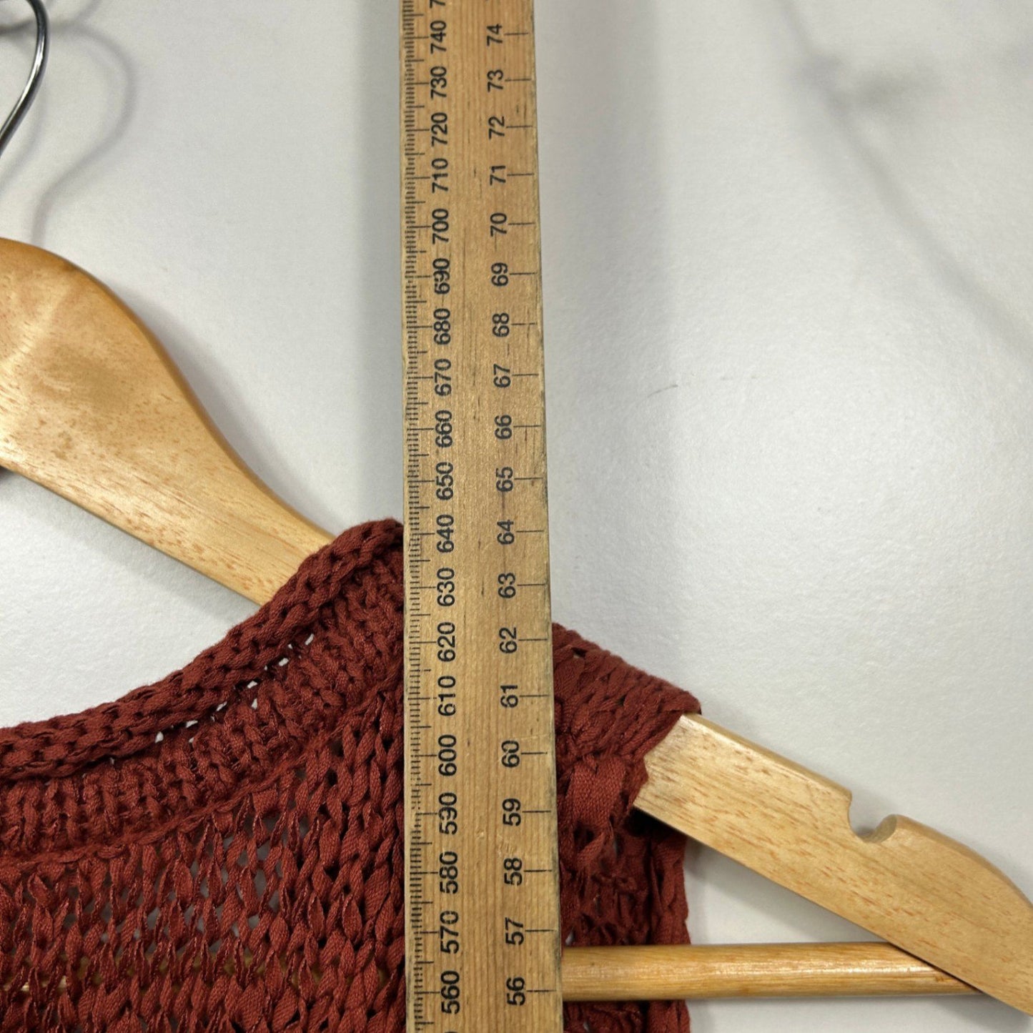 New Edited  Rust Brown Sleeveless Knit Vest Tank Top Size 14