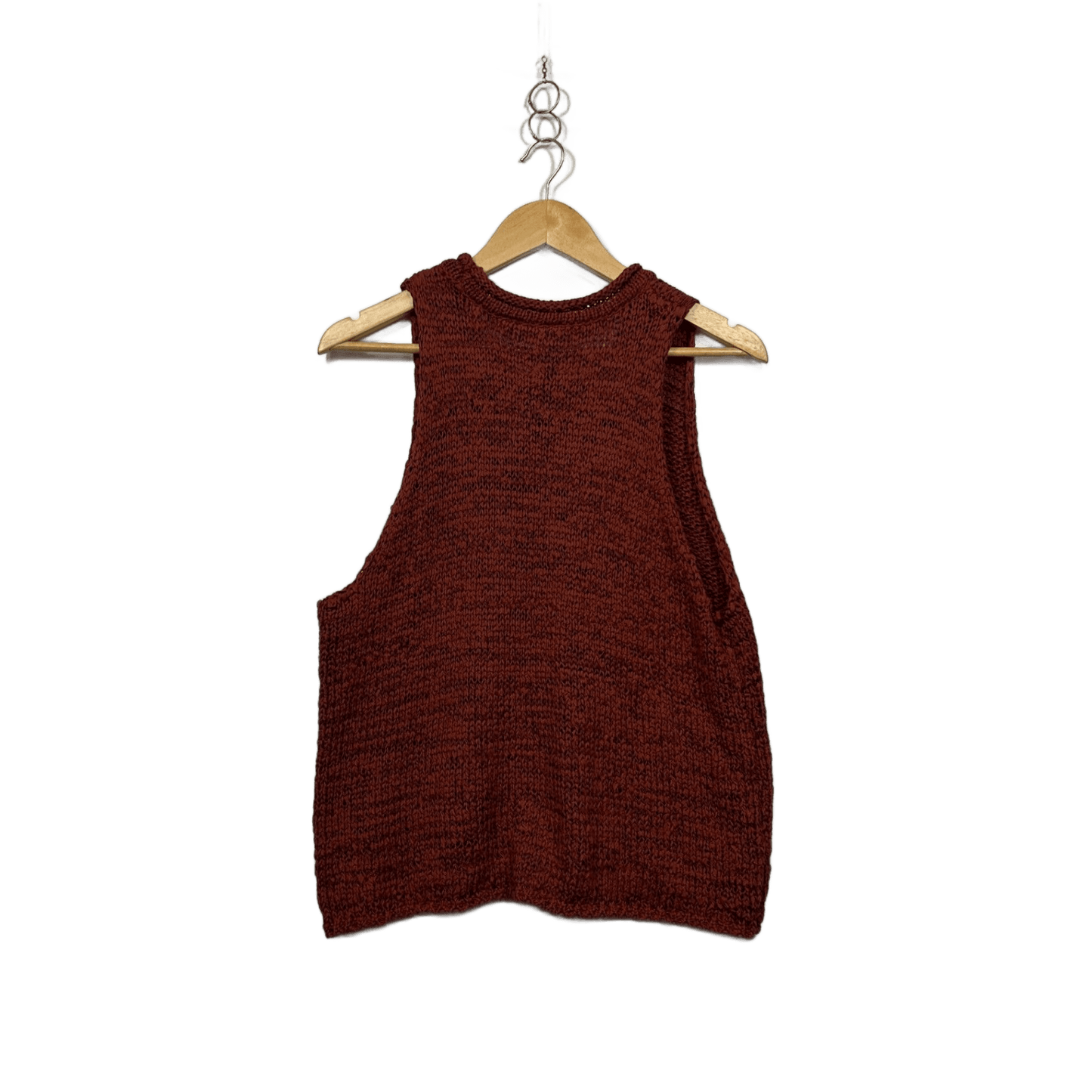 New Edited  Rust Brown Sleeveless Knit Vest Tank Top Size 14