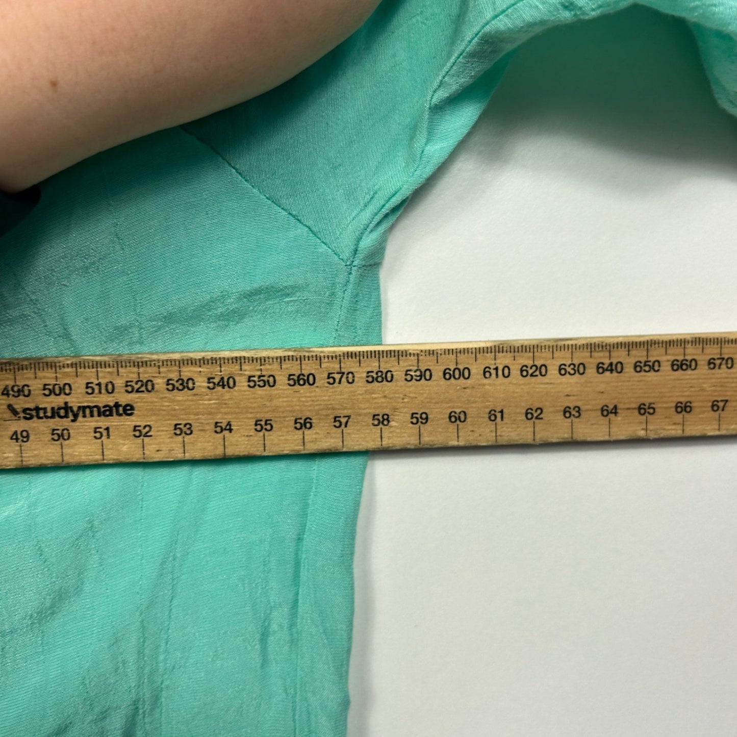 Rockmans Green Short Roll Tab Sleeve Top Blouse Size 16