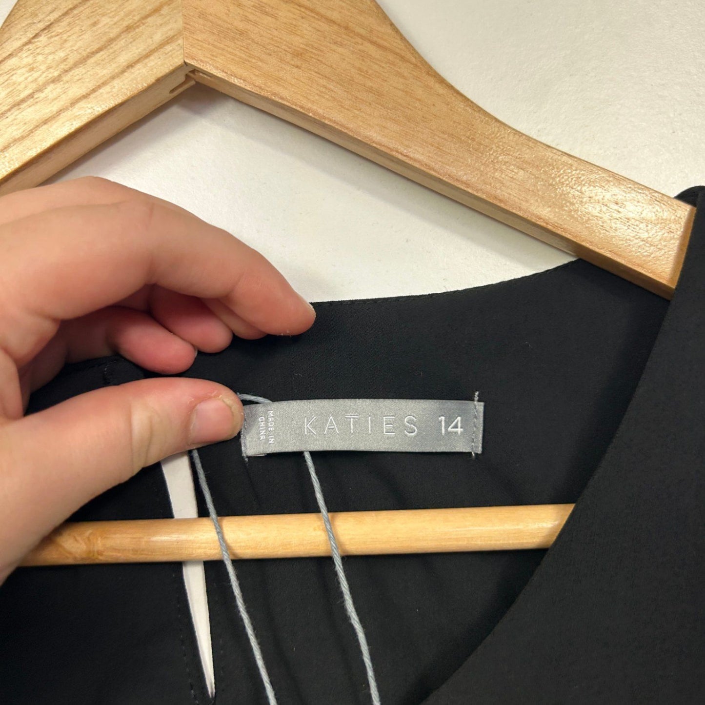 Katies Black Sleeveless Midi Shift Dress Size 14 Dress