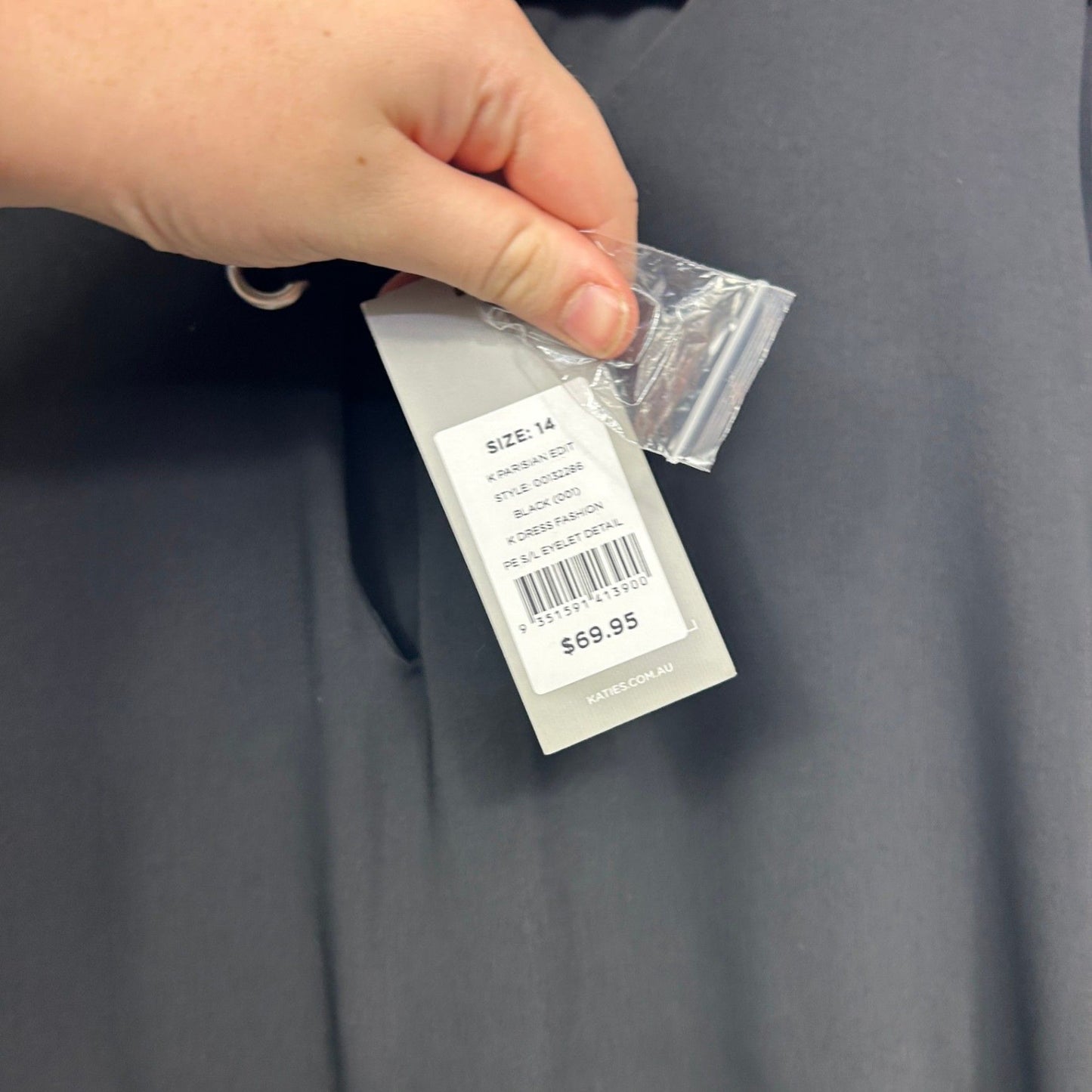 Katies Black Sleeveless Midi Shift Dress Size 14 Dress