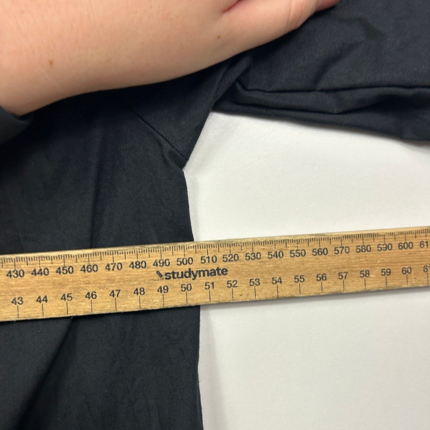 Edited Womens Black Cotton Long Sleeve Mini Shirt Dress Size 12