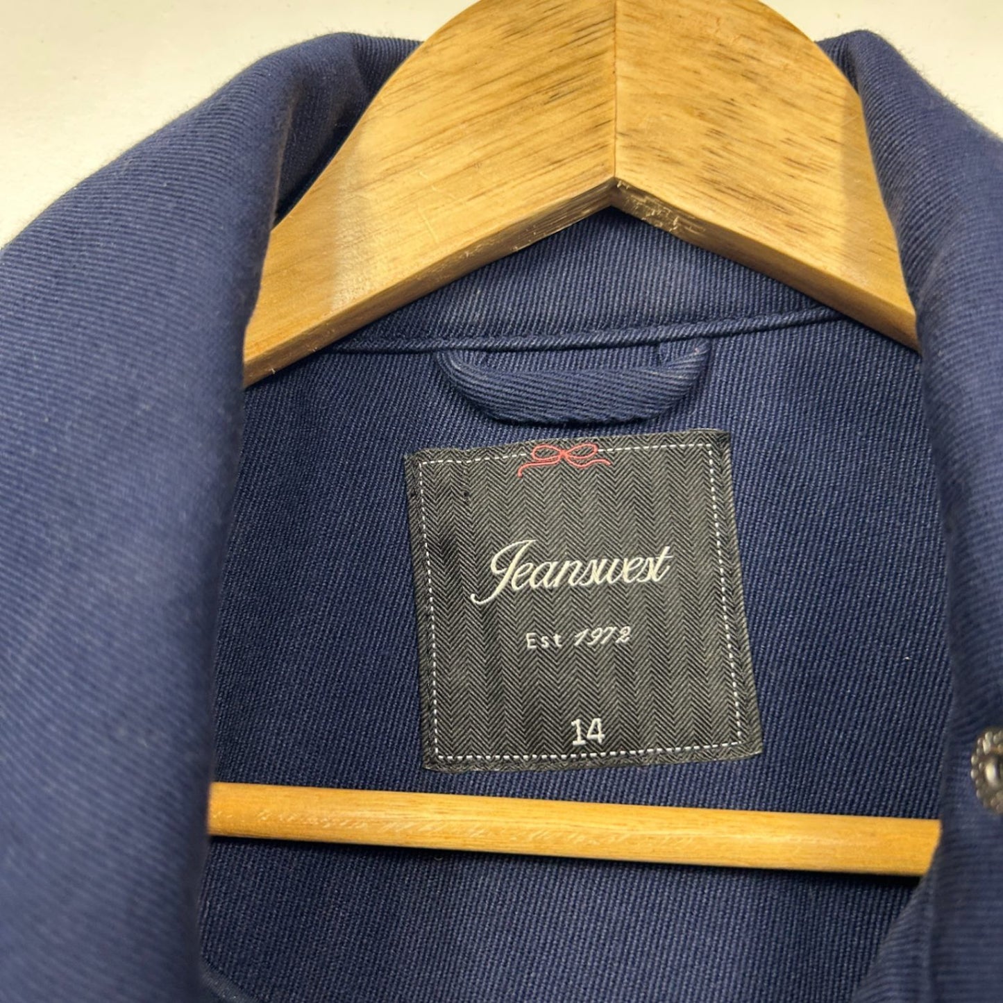 Jeanswest Navy Zip Front Jacket Coat Size 14 Smart Casual