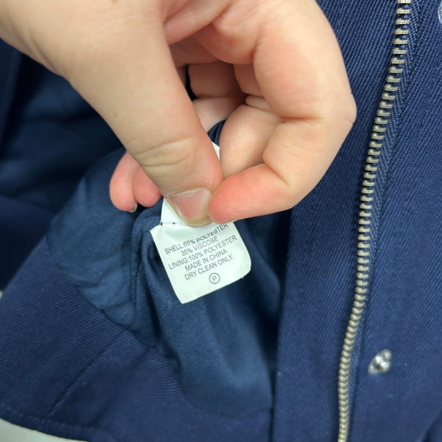 Jeanswest Navy Zip Front Jacket Coat Size 14 Smart Casual