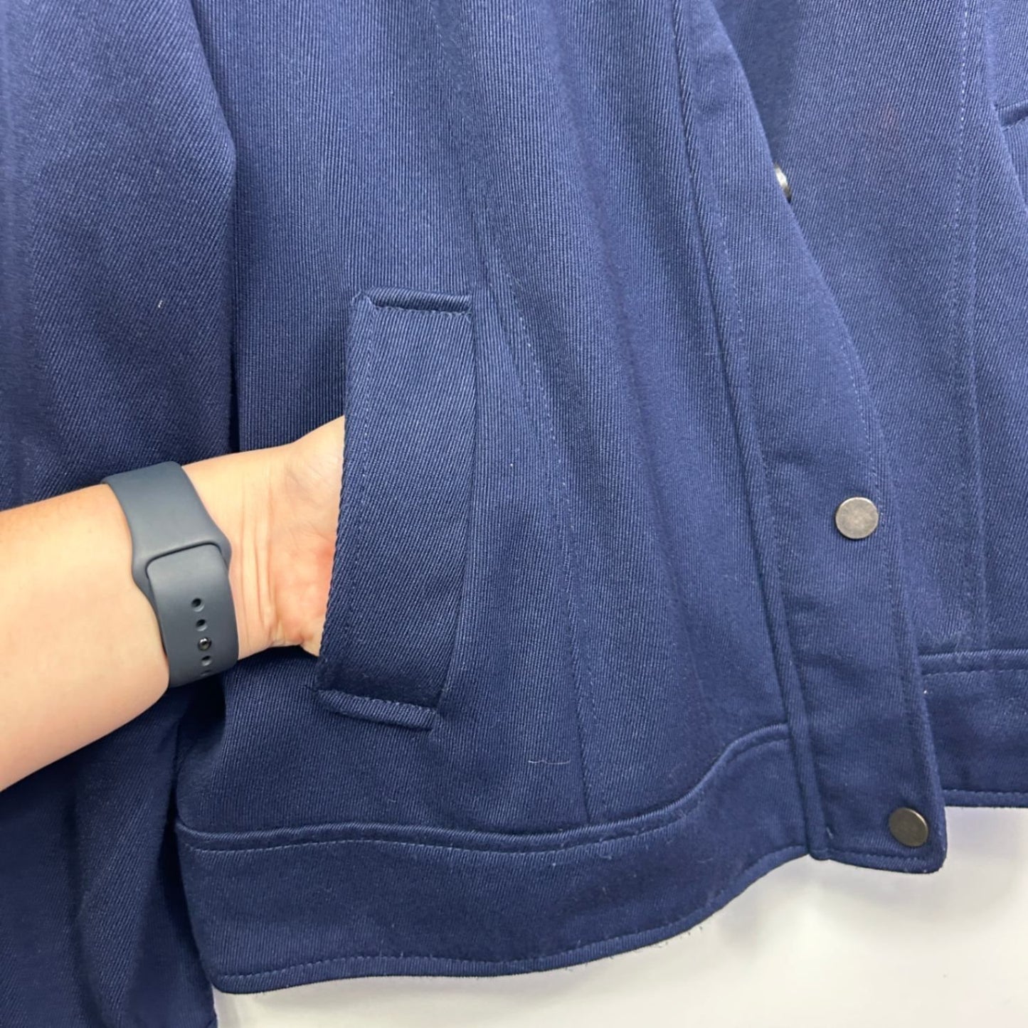 Jeanswest Navy Zip Front Jacket Coat Size 14 Smart Casual