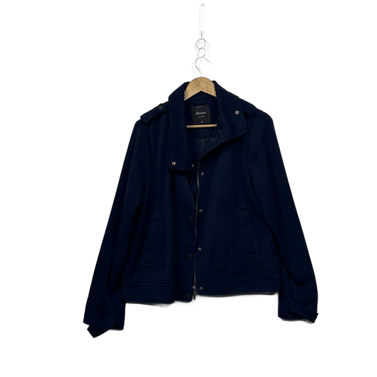 Jeanswest Navy Zip Front Jacket Coat Size 14 Smart Casual