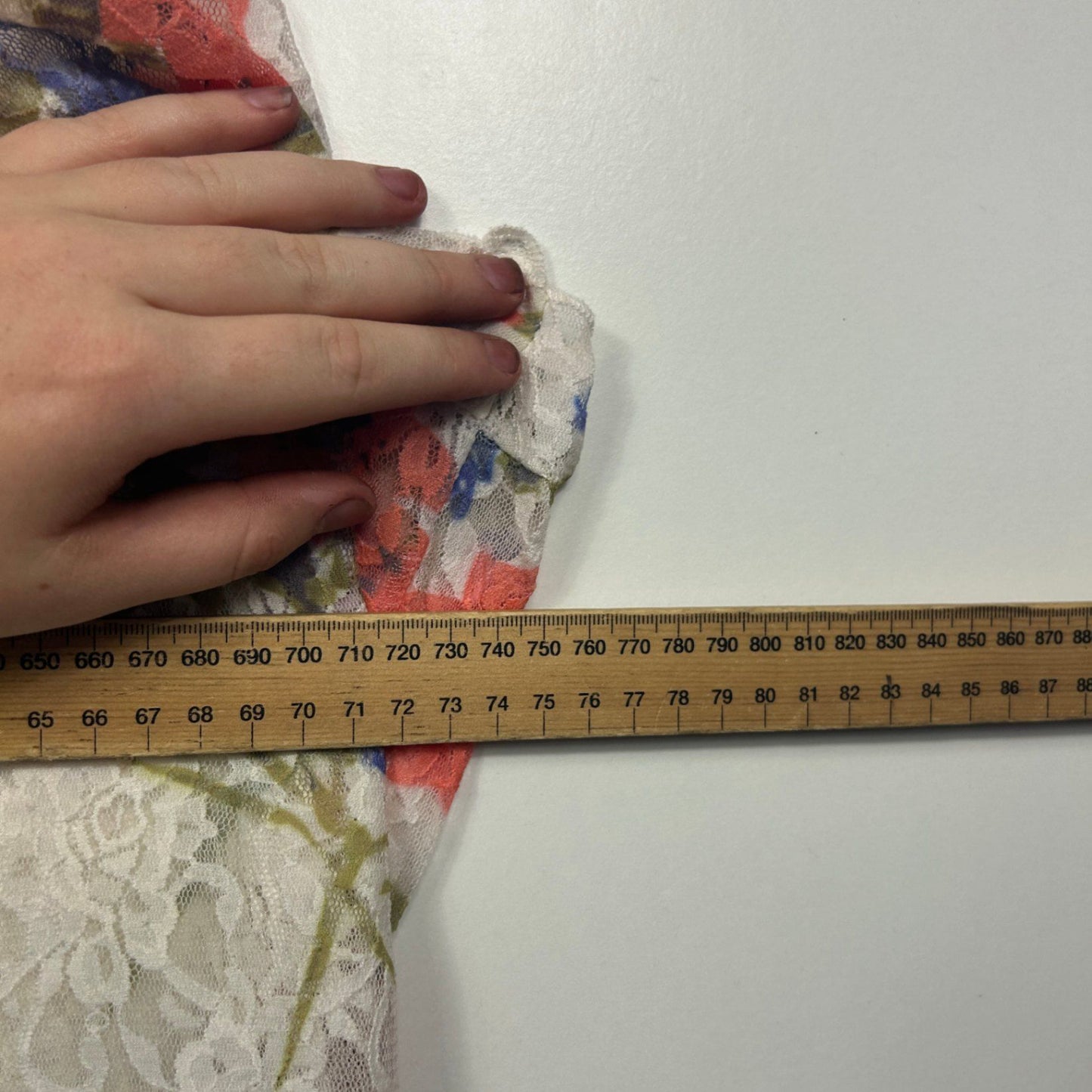 Beme Womens  Multicoloured Open Front Floral Lace Kimono Top Cardigan Size XL