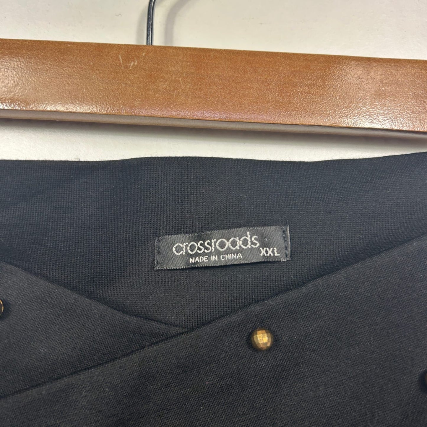 Crossroads Black Off the Shoulder Studded Blouse Top Size 2XL